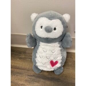 Squishmallows Hug Mees Original Gray Owl Plush with Pink Heart Stuffed Animal‎